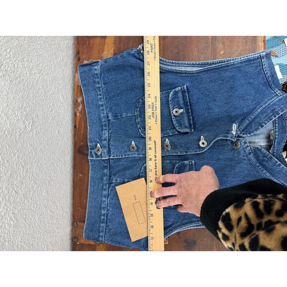 NWT Deadstock Ignite Basics Vintage Denim Vest 90s Large - Picture 2 of 8